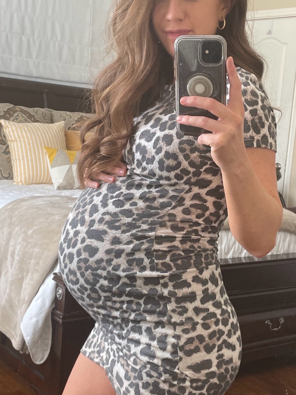 PinkBlush Leopard Print Maternity Dress | Small